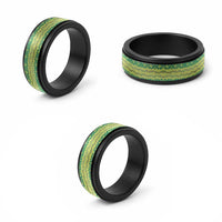 Hawaii Lei with Tribal Quilt Motif Spinner Ring - Polynesian Pride