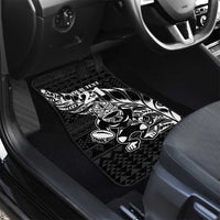 New Zealand Rugby Warrior Custom Car Mats Black Fern Taniko Motif