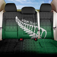 Green Silver Fern Spirit Taniko Tukutuku Personalised Back Car Seat Cover LT9 One Size Green - Polynesian Pride