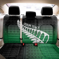 Green Silver Fern Spirit Taniko Tukutuku Personalised Back Car Seat Cover LT9 - Polynesian Pride