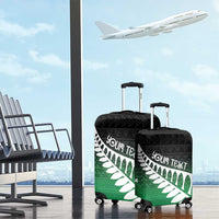 Green Silver Fern Spirit Taniko Tukutuku Personalised Luggage Cover LT9 - Polynesian Pride