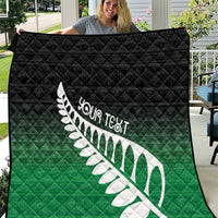 Green Silver Fern Spirit Taniko Tukutuku Personalised Quilt LT9 Green - Polynesian Pride
