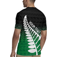 Green Silver Fern Spirit Taniko Tukutuku Personalised Rugby Jersey