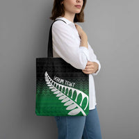 Green Silver Fern Spirit Taniko Tukutuku Personalised Tote Bag - Polynesian Pride