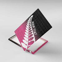 Pink Silver Fern Spirit Taniko Tukutuku Personalised Canvas Wall Art