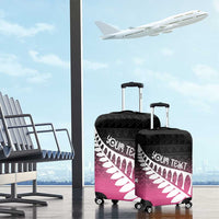 Pink Silver Fern Spirit Taniko Tukutuku Personalised Luggage Cover LT9 - Polynesian Pride