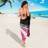 Pink Silver Fern Spirit Taniko Tukutuku Personalised Sarong