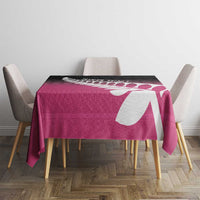 Pink Silver Fern Spirit Taniko Tukutuku Personalised Tablecloth