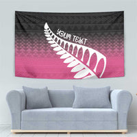 Pink Silver Fern Spirit Taniko Tukutuku Personalised Tapestry