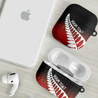 Red Silver Fern Spirit Taniko Tukutuku Personalised AirPods Case LT9 - Polynesian Pride