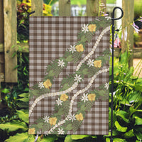 Aloha Puakenikeni Anthurium Pikake Lei Garden Flag Chocolate Hawaiian Palaka Pattern