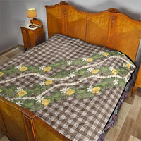Aloha Puakenikeni Anthurium Pikake Lei Quilt Chocolate Hawaiian Palaka Pattern
