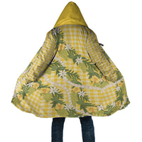 Aloha Puakenikeni Anthurium Pikake Lei Cloak Gold Hawaiian Palaka Pattern