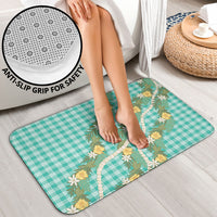 Aloha Puakenikeni Anthurium Pikake Lei Bathroom Set Marine Hawaiian Palaka Pattern