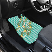 Aloha Puakenikeni Anthurium Pikake Lei Car Mats Marine Hawaiian Palaka Pattern