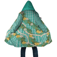 Aloha Puakenikeni Anthurium Pikake Lei Cloak Marine Hawaiian Palaka Pattern