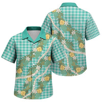 Aloha Puakenikeni Anthurium Pikake Lei Family Matching Tank Maxi Dress and Hawaiian Shirt Marine Hawaiian Palaka Pattern LT9 Son's Shirt Marine - Polynesian Pride