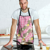 Aloha Puakenikeni Anthurium Pikake Lei Apron Tropical Pink Hawaiian Palaka Pattern