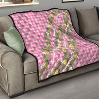 Aloha Puakenikeni Anthurium Pikake Lei Quilt Tropical Pink Hawaiian Palaka Pattern