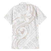 Hawaii Plumeria Lokelani Pikake Lei Family Matching Tank Maxi Dress and Hawaiian Shirt Sandy Beige Polynesian Tattoo