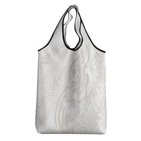 Hawaii Plumeria Lokelani Pikake Lei Grocery Bag Sandy Beige Polynesian Tattoo