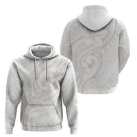 Hawaii Plumeria Lokelani Pikake Lei Hoodie Sandy Beige Polynesian Tattoo