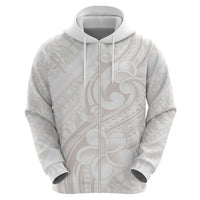 Hawaii Plumeria Lokelani Pikake Lei Hoodie Sandy Beige Polynesian Tattoo