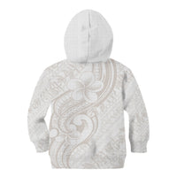 Hawaii Plumeria Lokelani Pikake Lei Kid Hoodie Sandy Beige Polynesian Tattoo