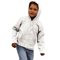 Hawaii Plumeria Lokelani Pikake Lei Kid Hoodie Sandy Beige Polynesian Tattoo