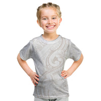 Hawaii Plumeria Lokelani Pikake Lei Kid T Shirt Sandy Beige Polynesian Tattoo
