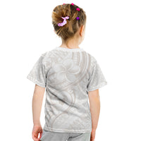 Hawaii Plumeria Lokelani Pikake Lei Kid T Shirt Sandy Beige Polynesian Tattoo