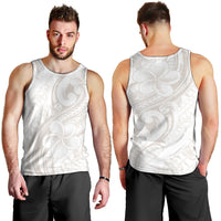 Hawaii Plumeria Lokelani Pikake Lei Men Tank Top Sandy Beige Polynesian Tattoo