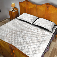 Hawaii Plumeria Lokelani Pikake Lei Quilt Bed Set Sandy Beige Polynesian Tattoo