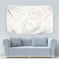 Hawaii Plumeria Lokelani Pikake Lei Tapestry Sandy Beige Polynesian Tattoo