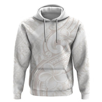 Hawaii Plumeria Lokelani Pikake Lei Zip Hoodie Sandy Beige Polynesian Tattoo