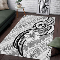 Hawaii Plumeria Lokelani Pikake Lei Area Rug Ele'ele Polynesian Tattoo