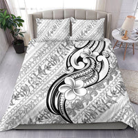 Hawaii Plumeria Lokelani Pikake Lei Bedding Set Ele'ele Polynesian Tattoo