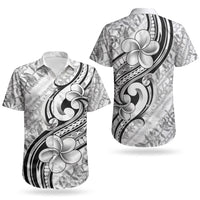 Hawaii Plumeria Lokelani Pikake Lei Couples Matching Summer Maxi Dress and Hawaiian Shirt Ele'ele Polynesian Tattoo LT9 - Polynesian Pride