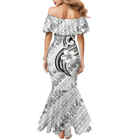 Hawaii Plumeria Lokelani Pikake Lei Family Matching Mermaid Dress and Hawaiian Shirt Ele'ele Polynesian Tattoo