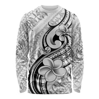 Hawaii Plumeria Lokelani Pikake Lei Long Sleeve Shirt Ele'ele Polynesian Tattoo