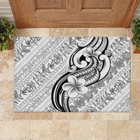 Hawaii Plumeria Lokelani Pikake Lei Rubber Doormat Ele'ele Polynesian Tattoo