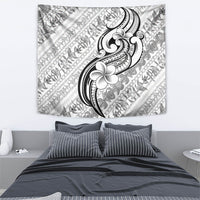 Hawaii Plumeria Lokelani Pikake Lei Tapestry Ele'ele Polynesian Tattoo