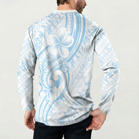 Hawaii Plumeria Lokelani Pikake Lei Button Sweatshirt Uliuli Polynesian Tattoo
