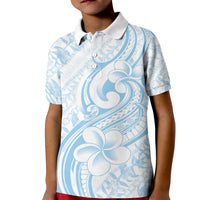 Hawaii Plumeria Lokelani Pikake Lei Kid Polo Shirt Uliuli Polynesian Tattoo