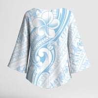 Hawaii Plumeria Lokelani Pikake Lei Kimono Sleeve Blouse Uliuli Polynesian Tattoo