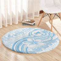 Hawaii Plumeria Lokelani Pikake Lei Round Carpet Uliuli Polynesian Tattoo