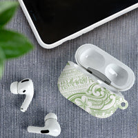 Hawaii Plumeria Lokelani Pikake Lei AirPods Case Oma'oma'o Polynesian Tattoo