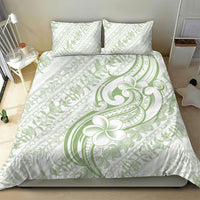 Hawaii Plumeria Lokelani Pikake Lei Bedding Set Oma'oma'o Polynesian Tattoo