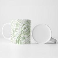 Hawaii Plumeria Lokelani Pikake Lei Ceramic Mug Oma'oma'o Polynesian Tattoo