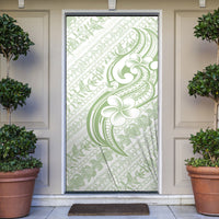 Hawaii Plumeria Lokelani Pikake Lei Door Cover Oma'oma'o Polynesian Tattoo